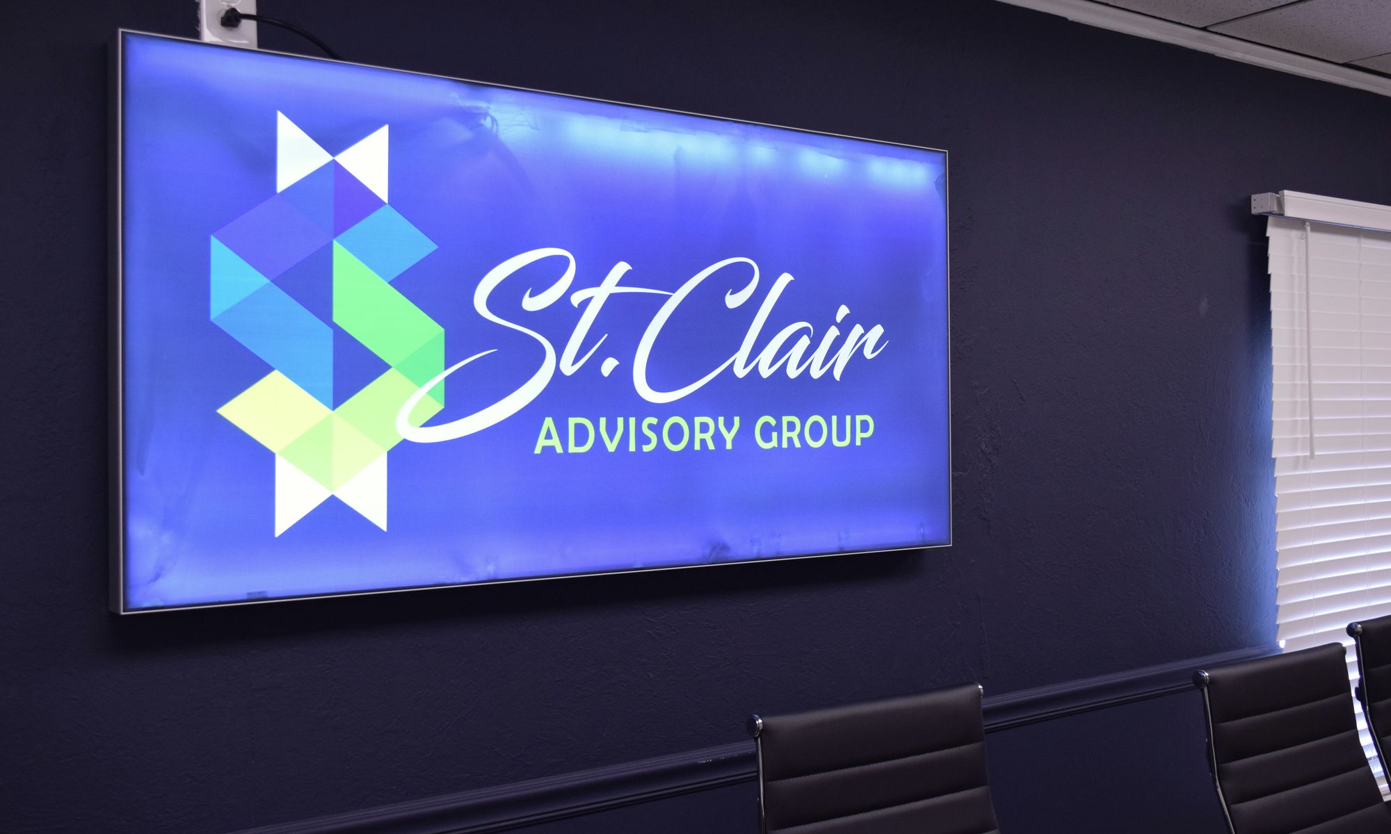 The St. Clair conference room sign