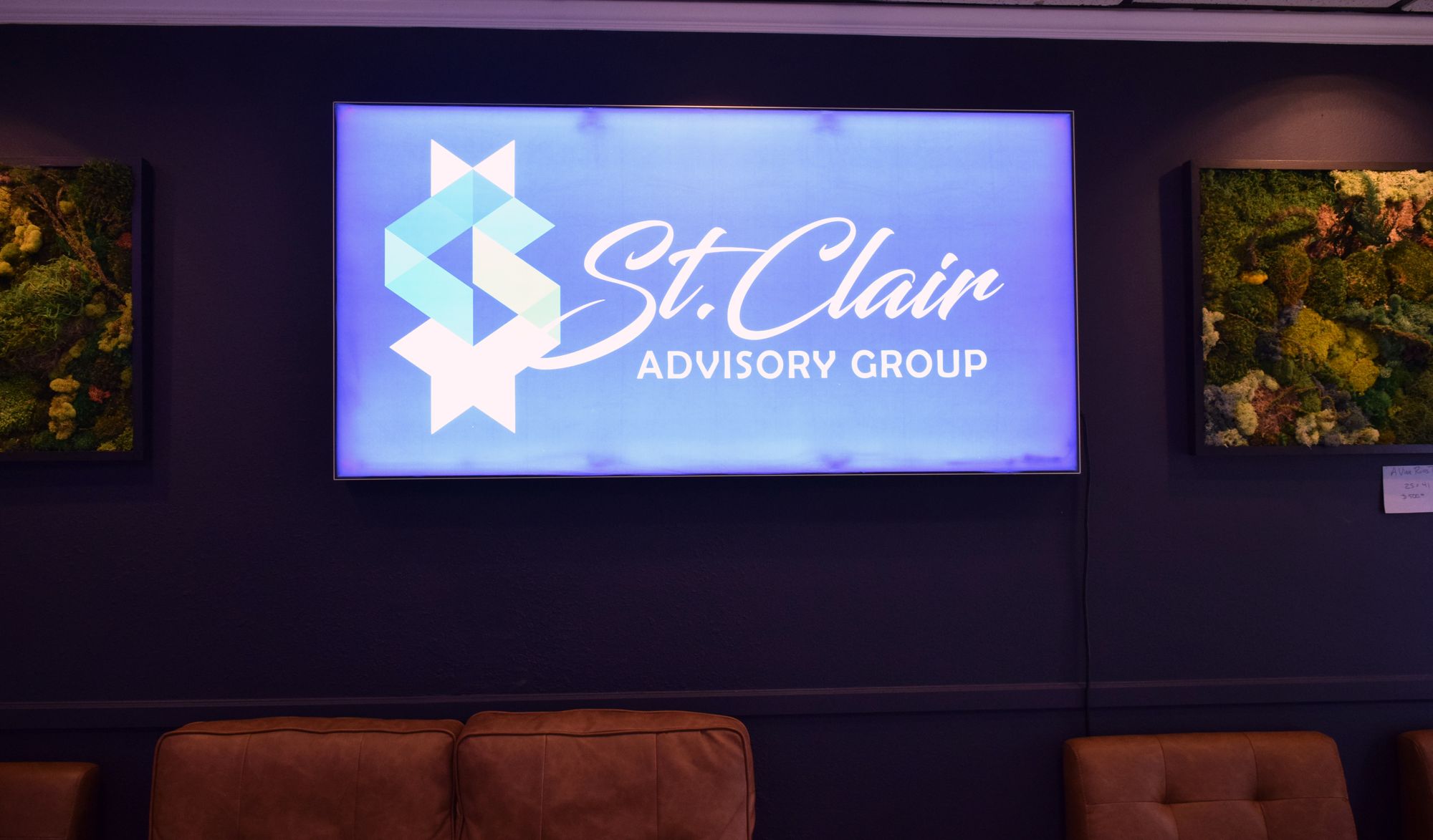 The St. Clair client lounge in Cape Coral
