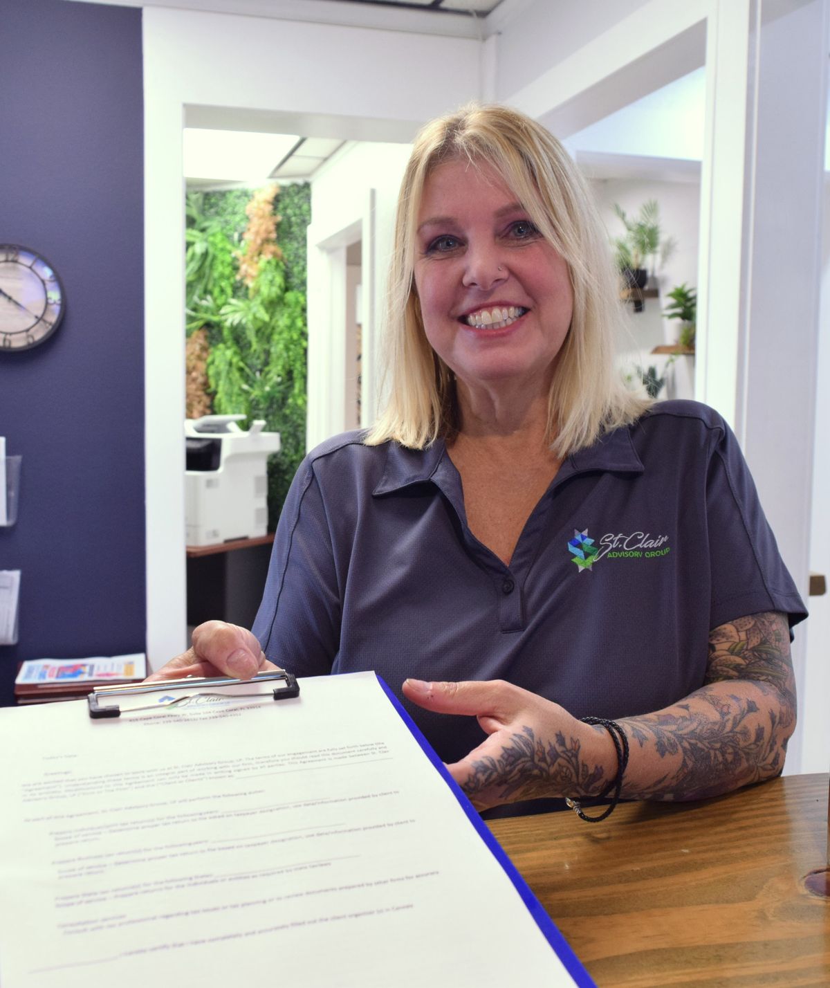 Christa Meyers, Front Office Manager, at the St. Clair front desk